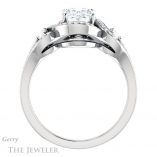 Oval Shaped Forever One Moissanite Engagement Ring #GTJ1044-oval-fo-w 2 Oval Shaped Forever One Moissanite Engagement Ring #GTJ1044-oval-fo-w