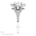 Oval Shaped Forever One Moissanite Engagement Ring #GTJ1044-oval-fo-w 3 Oval Shaped Forever One Moissanite Engagement Ring #GTJ1044-oval-fo-w