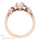 Round Cut Forever One Moissanite Engagement Ring #GTJ1044-round-fo-r