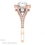 Round Cut Forever One Moissanite Engagement Ring #GTJ1044-round-fo-r