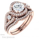 Round Cut Forever One Moissanite Engagement Ring #GTJ1044-round-fo-r
