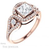 Princess Cut Forever One Moissanite Engagement Ring #GTJ1044-square-fo-r
