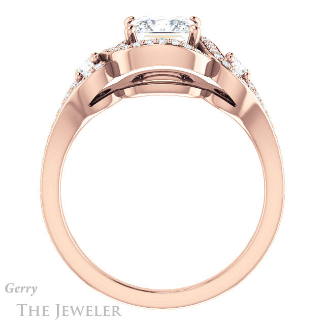 Princess Cut Forever One Moissanite Engagement Ring #GTJ1044-square-fo-r