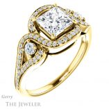 Princess Cut Forever One Moissanite Engagement Ring #GTJ1044-square-fo-y