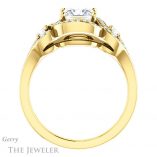 Princess Cut Forever One Moissanite Engagement Ring #GTJ1044-square-fo-y