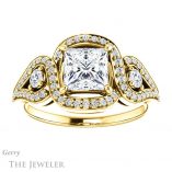 Princess Cut Forever One Moissanite Engagement Ring #GTJ1044-square-fo-y