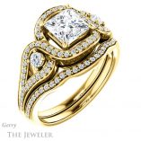 Princess Cut Forever One Moissanite Engagement Ring #GTJ1044-square-fo-y