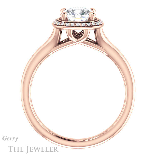 Cushion Cut Forever One Moissanite Engagement Ring #GTJ1045-cushion-fo-r