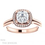 Cushion Cut Forever One Moissanite Engagement Ring #GTJ1045-cushion-fo-r 1 Cushion Cut Forever One Moissanite Engagement Ring #GTJ1045-cushion-fo-r