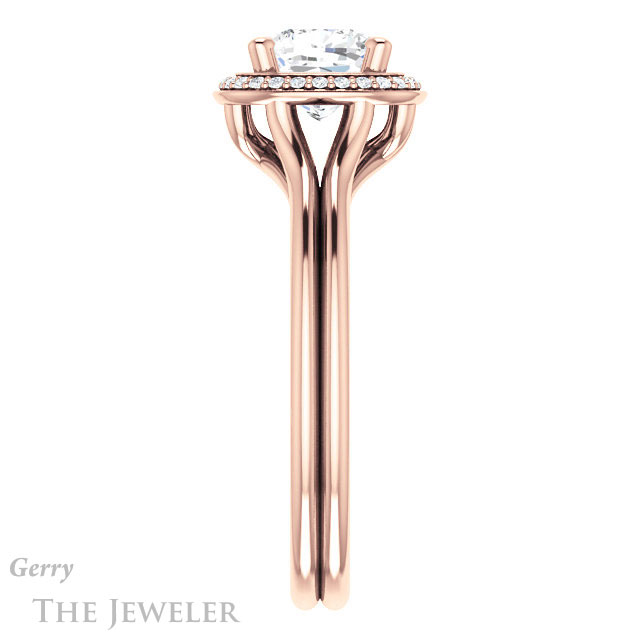 Cushion Cut Forever One Moissanite Engagement Ring #GTJ1045-cushion-fo-r 3 Cushion Cut Forever One Moissanite Engagement Ring #GTJ1045-cushion-fo-r