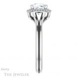Cushion Cut Forever One Moissanite Engagement Ring #GTJ1045-cushion-fo-w