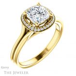 Cushion Cut Forever One Moissanite Engagement Ring #GTJ1045-cushion-fo-y