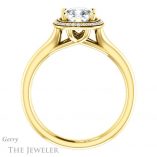 Cushion Cut Forever One Moissanite Engagement Ring #GTJ1045-cushion-fo-y
