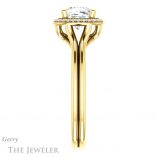 Cushion Cut Forever One Moissanite Engagement Ring #GTJ1045-cushion-fo-y