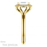 Emerald Cut Forever Brilliant Moissanite Engagement Ring #GTJ1045-emerald-fb-y