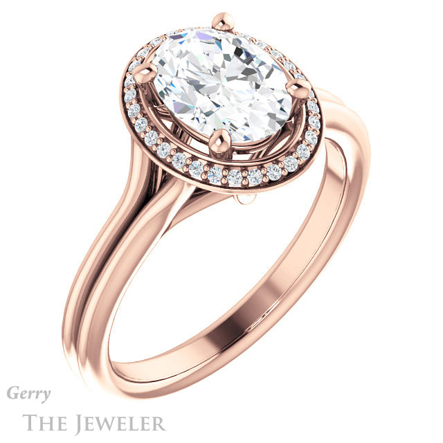 Oval Shaped Forever One Moissanite Engagement Ring #GTJ1045-oval-fo-r 4 Oval Shaped Forever One Moissanite Engagement Ring #GTJ1045-oval-fo-r
