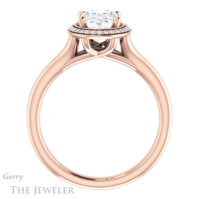 Oval Shaped Forever One Moissanite Engagement Ring #GTJ1045-oval-fo-r