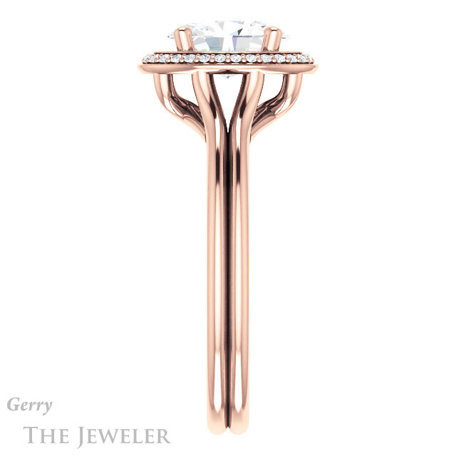 Oval Shaped Forever One Moissanite Engagement Ring #GTJ1045-oval-fo-r 3 Oval Shaped Forever One Moissanite Engagement Ring #GTJ1045-oval-fo-r