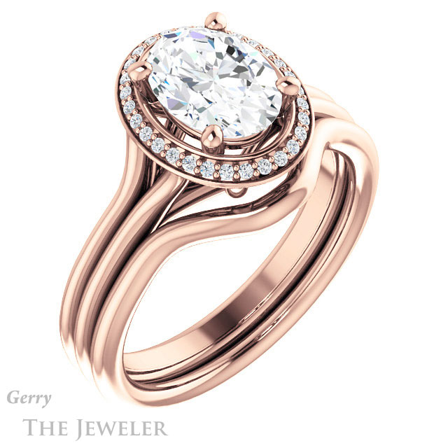 Oval Shaped Forever One Moissanite Engagement Ring #GTJ1045-oval-fo-r 6 Oval Shaped Forever One Moissanite Engagement Ring #GTJ1045-oval-fo-r