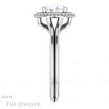 Oval Shaped Forever One Moissanite Engagement Ring #GTJ1045-oval-fo-w