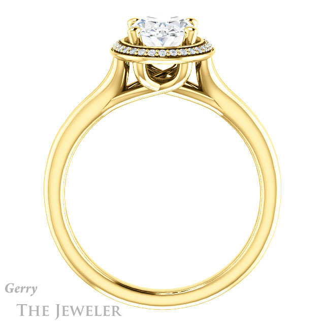 Oval Shaped Forever One Moissanite Engagement Ring #GTJ1045-oval-fo-y 2 Oval Shaped Forever One Moissanite Engagement Ring #GTJ1045-oval-fo-y