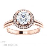 Round Cut Forever One Moissanite Engagement Ring #GTJ1045-round-fo-r 1 Round Cut Forever One Moissanite Engagement Ring #GTJ1045-round-fo-r