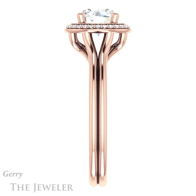 Round Cut Forever One Moissanite Engagement Ring #GTJ1045-round-fo-r 3 Round Cut Forever One Moissanite Engagement Ring #GTJ1045-round-fo-r