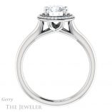 Round Cut Forever One Moissanite Engagement Ring #GTJ1045-round-fo-w 2 Round Cut Forever One Moissanite Engagement Ring #GTJ1045-round-fo-w