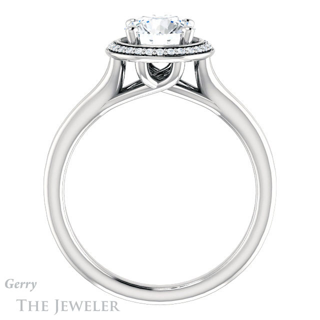 Round Cut Forever One Moissanite Engagement Ring #GTJ1045-round-fo-w 2 Round Cut Forever One Moissanite Engagement Ring #GTJ1045-round-fo-w