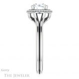 Round Cut Forever One Moissanite Engagement Ring #GTJ1045-round-fo-w 3 Round Cut Forever One Moissanite Engagement Ring #GTJ1045-round-fo-w