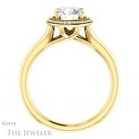 Round Cut Forever One Moissanite Engagement Ring #GTJ1045-round-fo-y 2 Round Cut Forever One Moissanite Engagement Ring #GTJ1045-round-fo-y