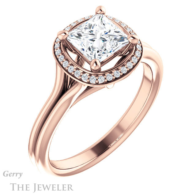 Princess Cut Forever One Moissanite Engagement Ring #GTJ1045-square-fo-r 4 Princess Cut Forever One Moissanite Engagement Ring #GTJ1045-square-fo-r