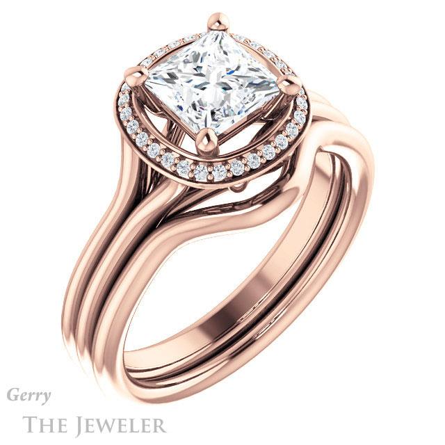 Princess Cut Forever One Moissanite Engagement Ring #GTJ1045-square-fo-r 6 Princess Cut Forever One Moissanite Engagement Ring #GTJ1045-square-fo-r