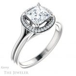 Princess Cut Forever One Moissanite Engagement Ring #GTJ1045-square-fo-w