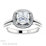 Princess Cut Forever One Moissanite Engagement Ring #GTJ1045-square-fo-w