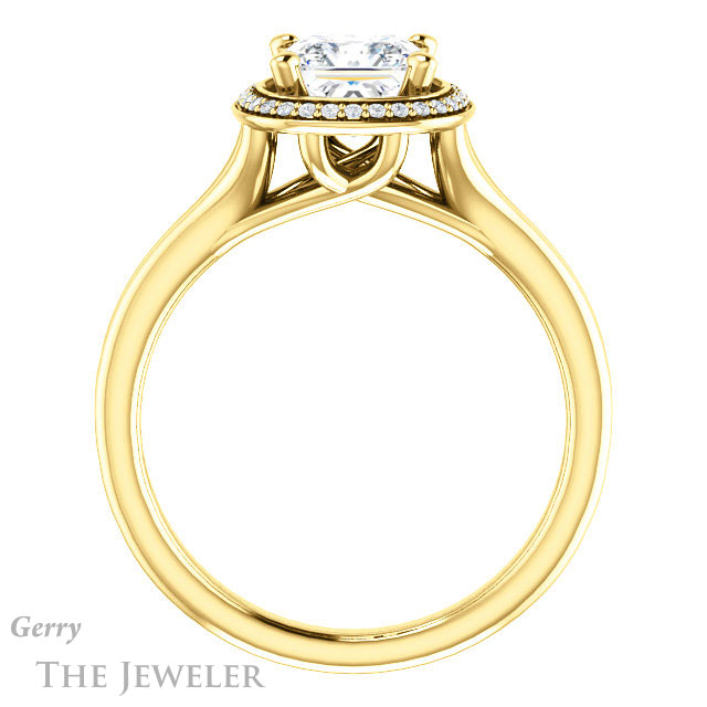 Princess Cut Forever One Moissanite Engagement Ring #GTJ1045-square-fo-y