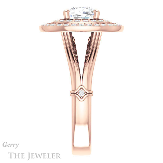 Cushion Cut Forever One Moissanite Engagement Ring #GTJ1046-cushion-fo-r | Gerry The Jeweler Cushion Cut Forever One Moissanite Engagement Ring #GTJ1046-cushion-fo-r