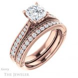 Cushion Cut Forever One Moissanite Engagement Ring #GTJ1049-cushion-fo-r 6 Cushion Cut Forever One Moissanite Engagement Ring #GTJ1049-cushion-fo-r