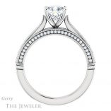 Cushion Cut Forever One Moissanite Engagement Ring #GTJ1049-cushion-fo-w