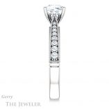 Cushion Cut Forever One Moissanite Engagement Ring #GTJ1049-cushion-fo-w