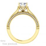 Cushion Cut Forever One Moissanite Engagement Ring #GTJ1049-cushion-fo-y