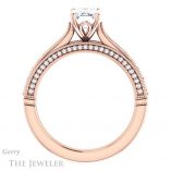Emerald Cut Forever One Moissanite Engagement Ring #GTJ1049-emerald-fb-r 2 Emerald Cut Forever Brilliant Moissanite Engagement Ring #GTJ1049-emerald-fb-r