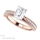 Emerald Cut Forever One Moissanite Engagement Ring #GTJ1049-emerald-fb-r 5 Emerald Cut Forever Brilliant Moissanite Engagement Ring #GTJ1049-emerald-fb-r