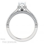 Emerald Cut Forever Brilliant Moissanite Engagement Ring #GTJ1049-emerald-fb-w