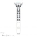 Emerald Cut Forever Brilliant Moissanite Engagement Ring #GTJ1049-emerald-fb-w