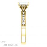 Emerald Cut Forever Brilliant Moissanite Engagement Ring #GTJ1049-emerald-fb-y