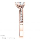 Heart Shaped Forever One Moissanite Engagement Ring #GTJ1049-heart-fb-r 3 Heart Shaped Forever Brilliant Moissanite Engagement Ring #GTJ1049-heart-fb-r