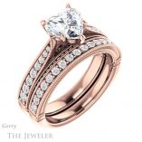 Heart Shaped Forever One Moissanite Engagement Ring #GTJ1049-heart-fb-r 6 Heart Shaped Forever Brilliant Moissanite Engagement Ring #GTJ1049-heart-fb-r