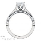 Heart Shaped Forever One Moissanite Engagement Ring #GTJ1049-heart-fb-w 2 Heart Shaped Forever Brilliant Moissanite Engagement Ring #GTJ1049-heart-fb-w
