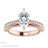 Marquise Cut Forever Brilliant Moissanite Engagement Ring #GTJ1049-marquise-fb-r